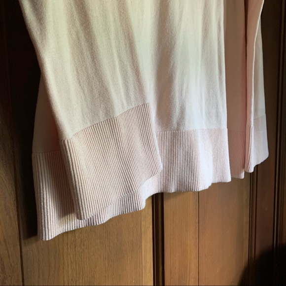 💰CLEARANCE💰 LOFT Ann Taylor blush pink bell sleeve cut out cotton sweater XS - Picture 4 of 8
